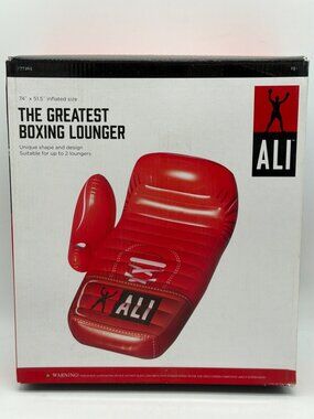 The Greatest Boxing Lounger Muhammad Ali Inflatable Pool Float 74" X 51.5" Red B